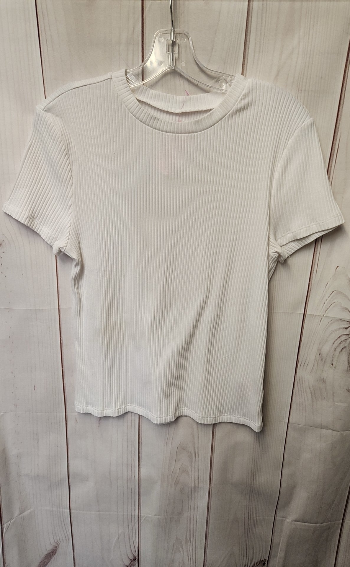 No Boundaries Women's Size XL White Short Sleeve Top
