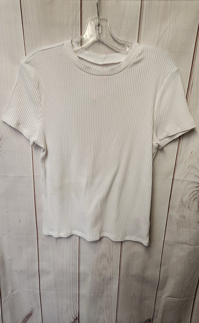 No Boundaries Women's Size XL White Short Sleeve Top