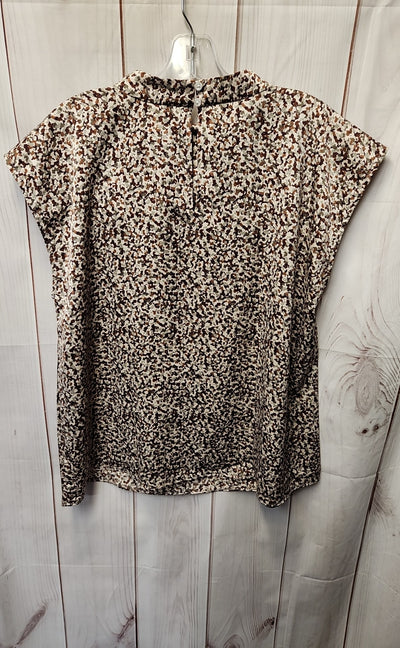 Ann Taylor Women's Size XL Brown Short Sleeve Top