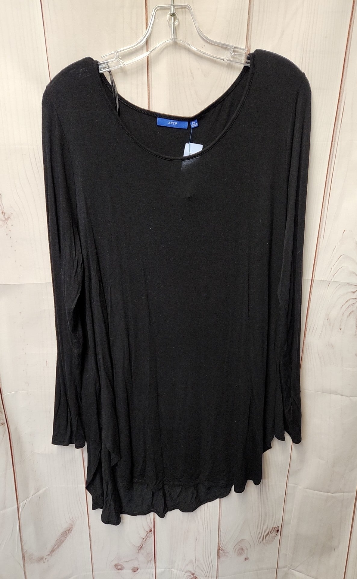 Apt 9 Women's Size XL Black Long Sleeve Top