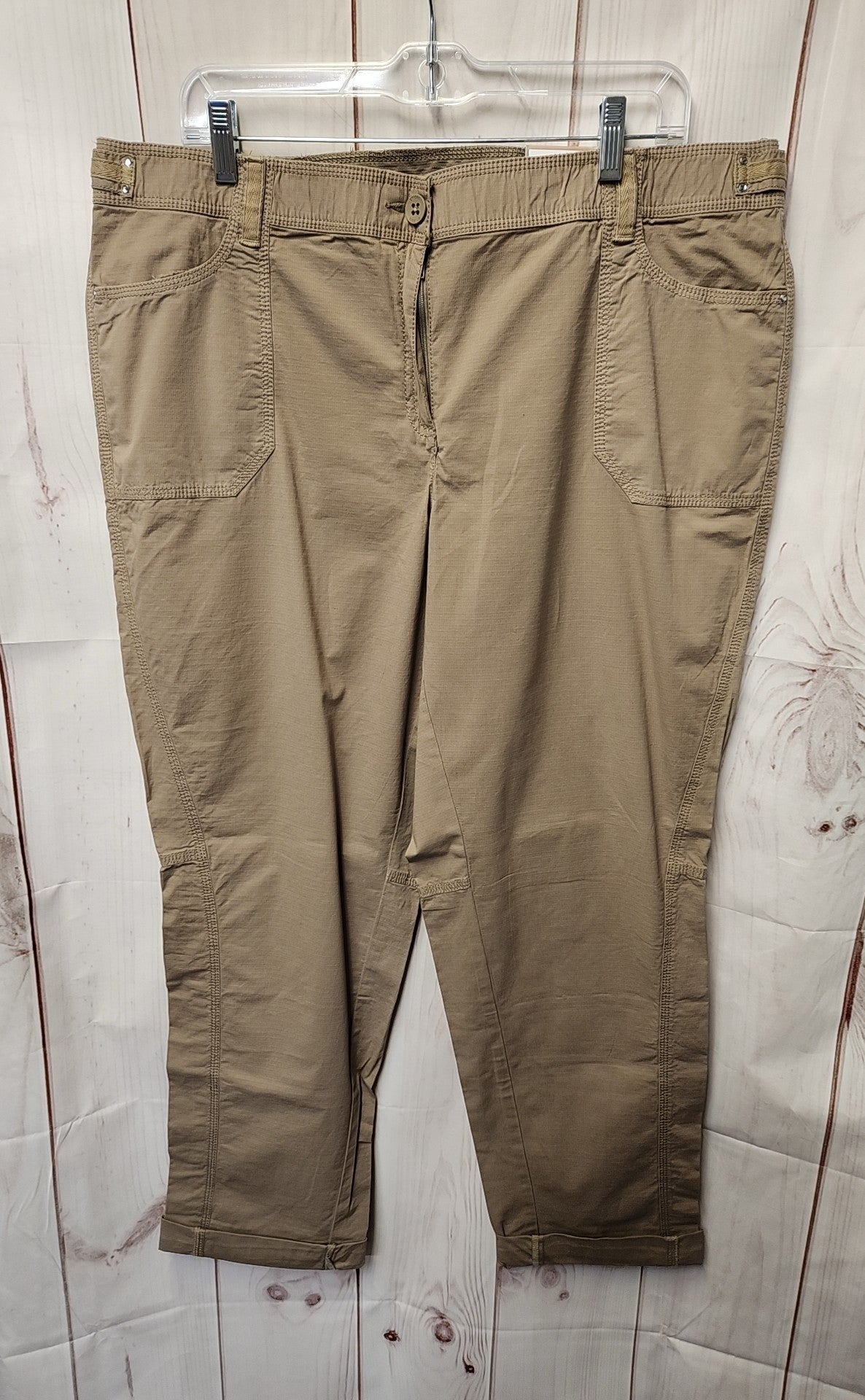 NWT Chico's Women's Size 3 = US 16 Brown Pants