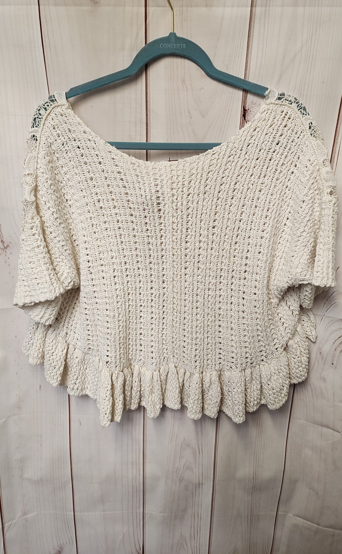 Free People Women's Size XS White Short Sleeve Top