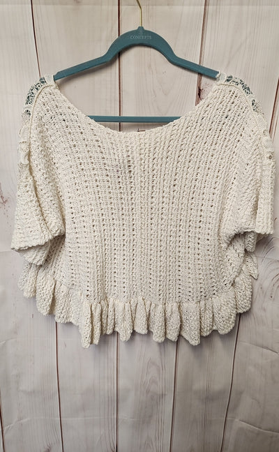 Free People Women's Size XS White Short Sleeve Top