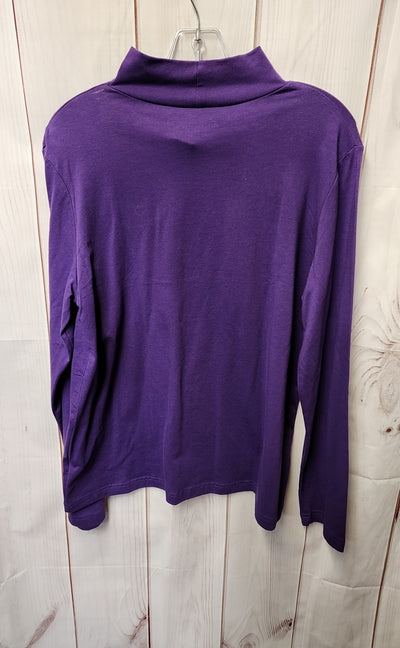 Croft & Barrow Women's Size XL Purple Long Sleeve Top