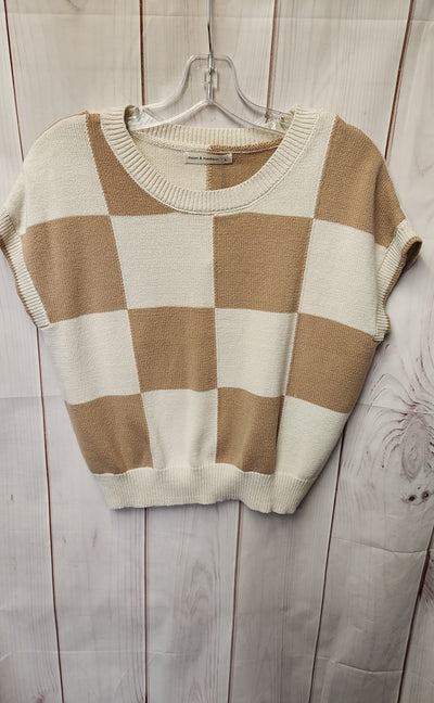 Moon & Madison Women's Size L Beige Sleeveless Top