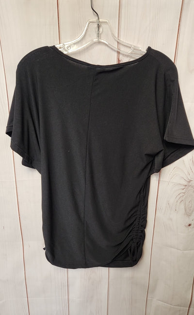 Love Women's Size L Black Short Sleeve Top