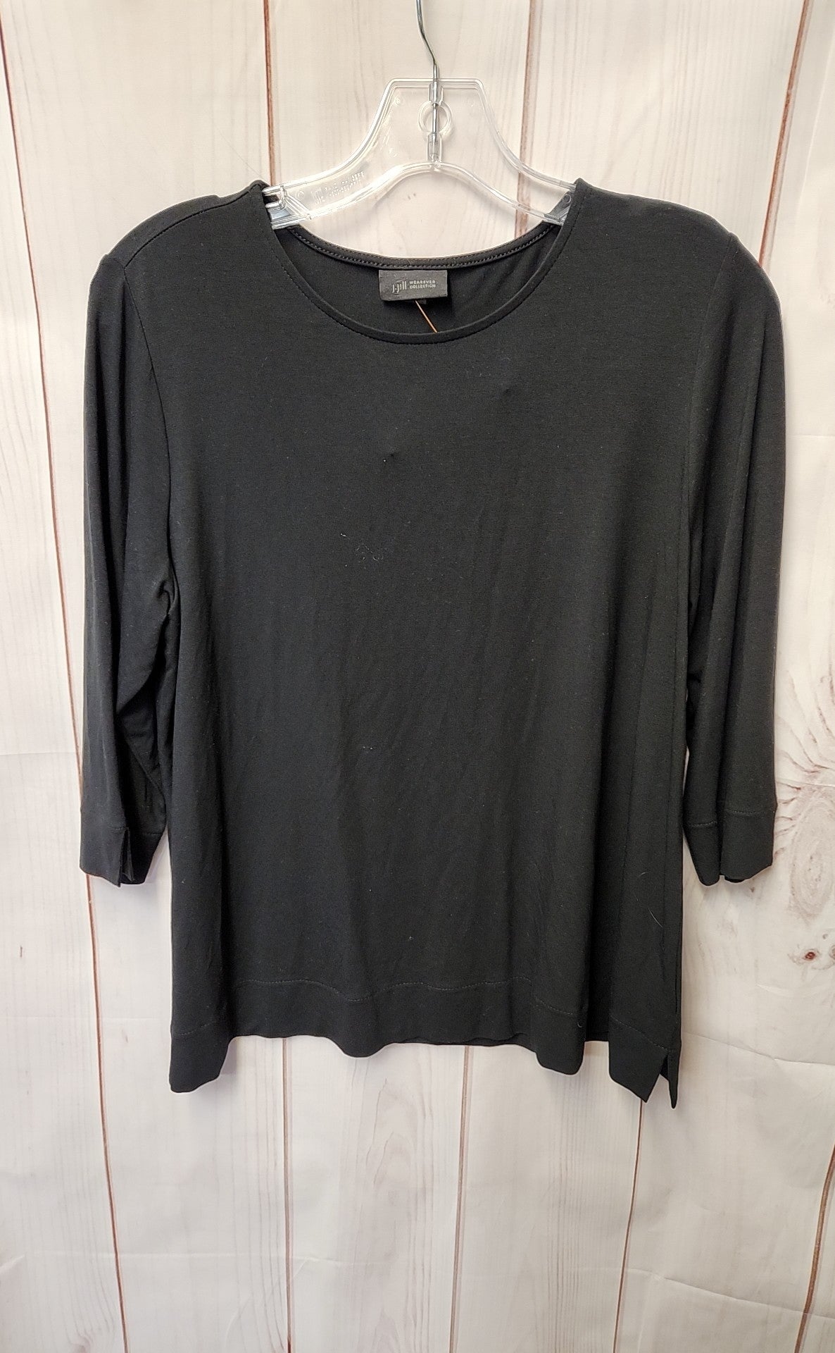 J Jill Wearever Collection Women's Size M Black 3/4 Sleeve Top