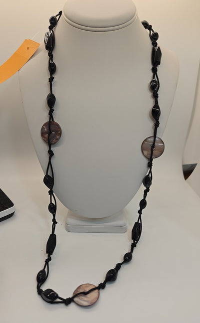 Black Beaded Necklace
