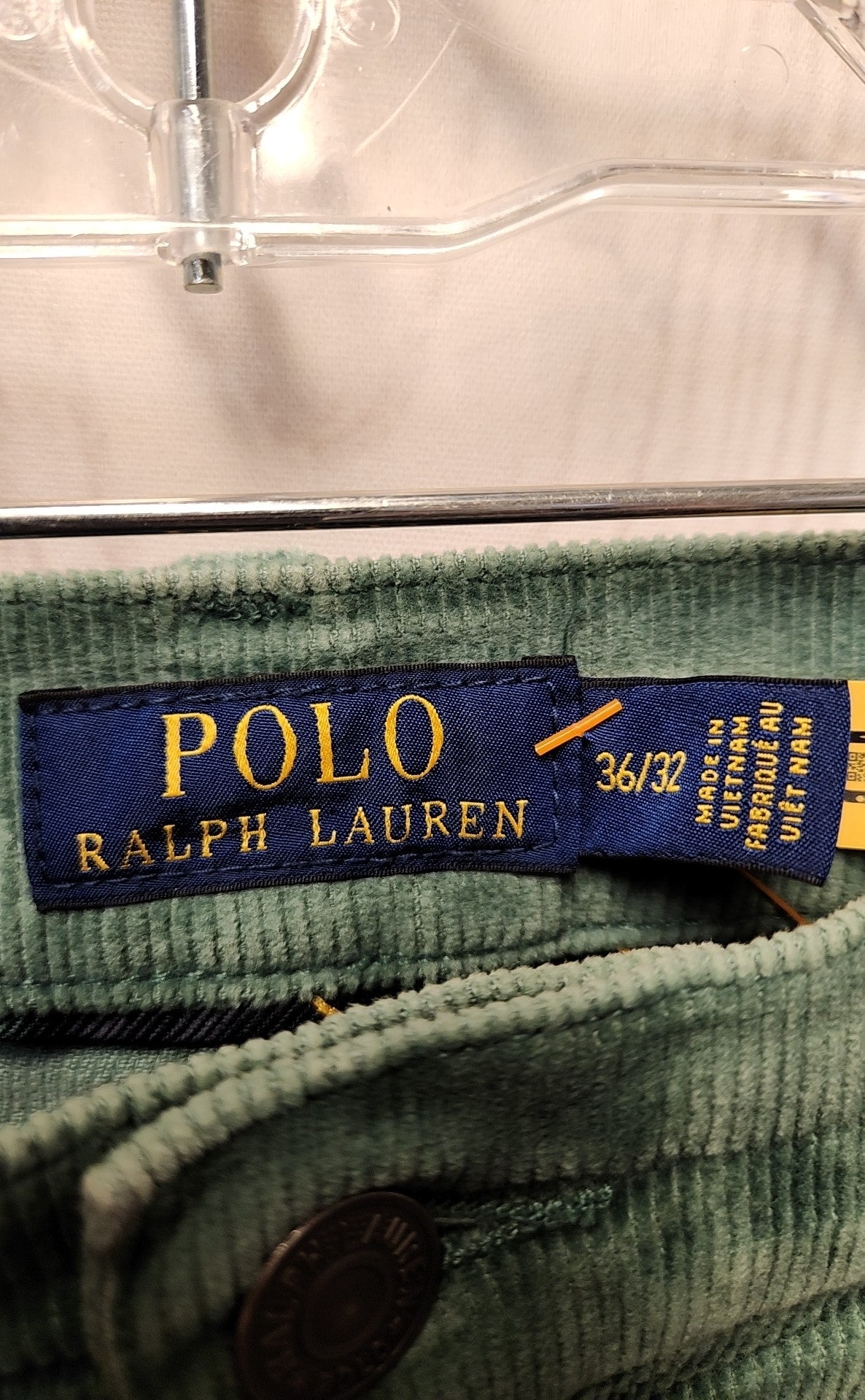 Polo by Ralph Lauren Men's Size 36x32 Green Corduroy Pants