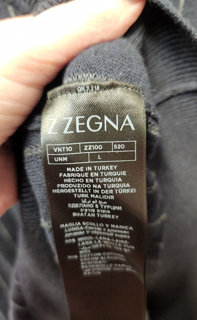 Zegna Men's Size L Navy Sweater