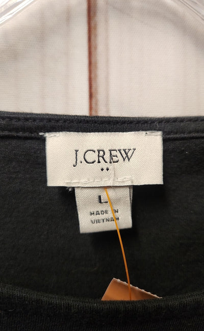 J Crew Women's Size L Black Long Sleeve Top