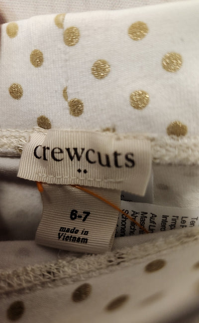 Crewcuts Girl's Size 6/7 White Leggings