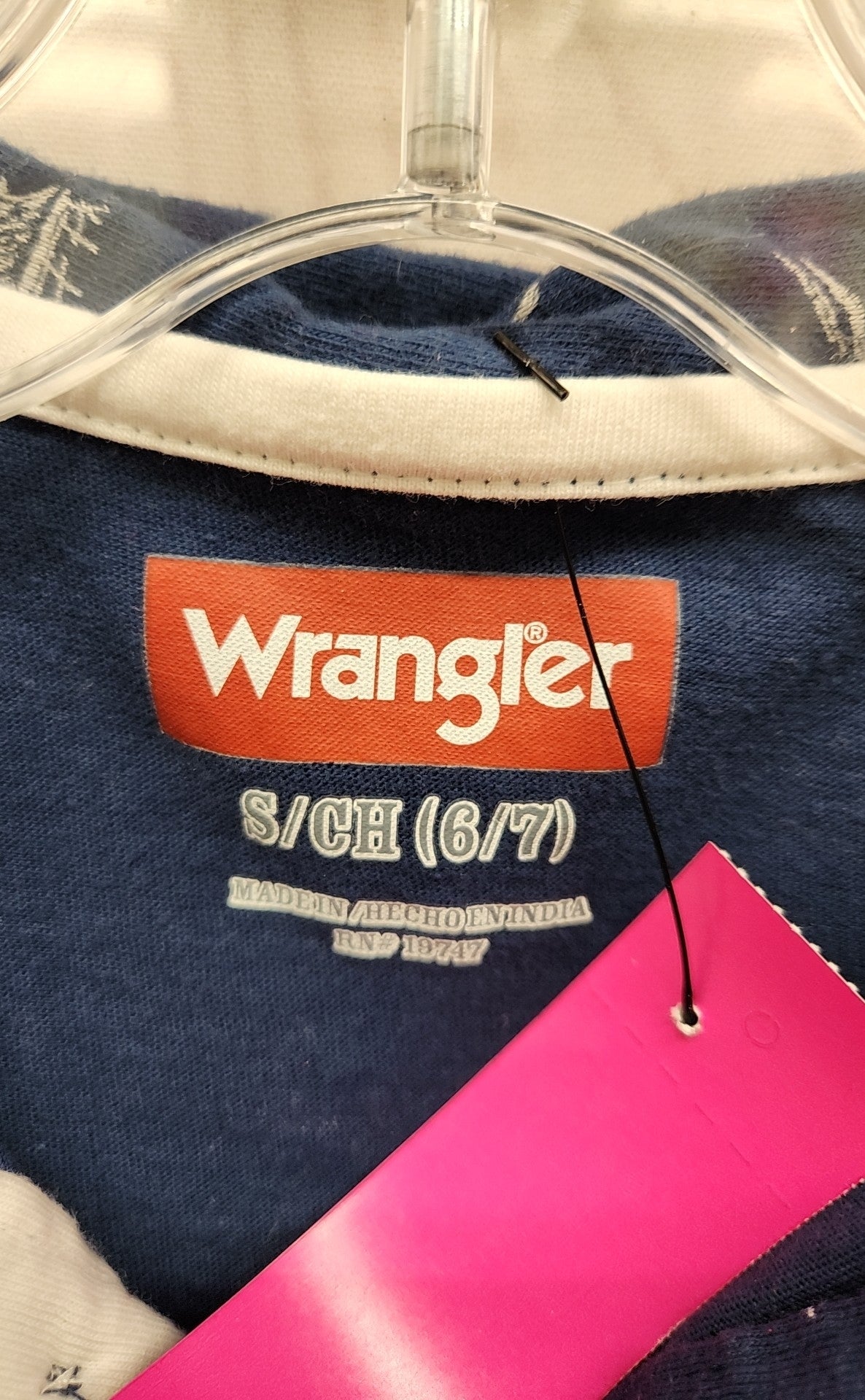 Wrangler Boy's Size 6/7 Blue Shirt