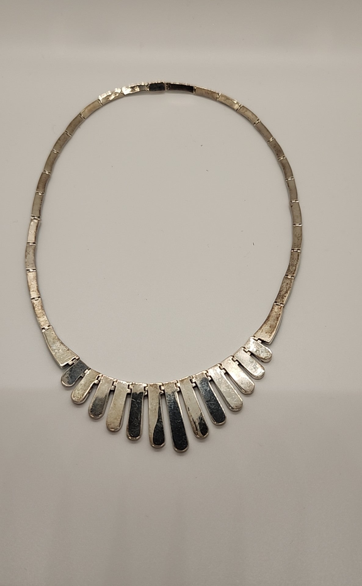 Vintage Turquoise & .950 Sterling Silver Mexico Necklace