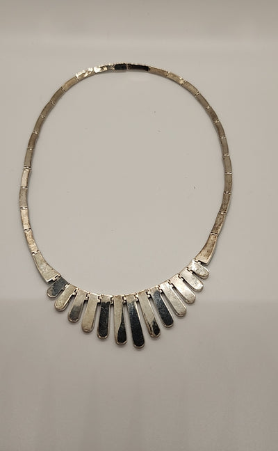 Vintage Turquoise & .950 Sterling Silver Mexico Necklace
