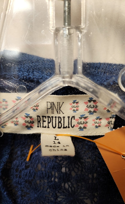 Pink Republic Women's Size L Blue Cardigan