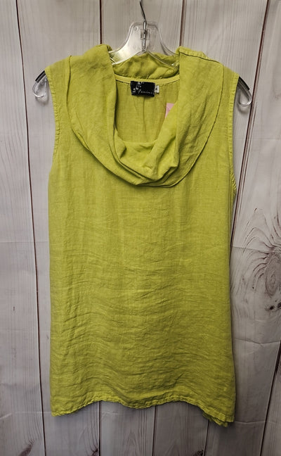 Fenini Women's Size S Yellow Linen Dress