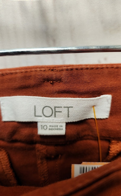 Loft Women's Size 10 Brown Pants The Perfect Straight