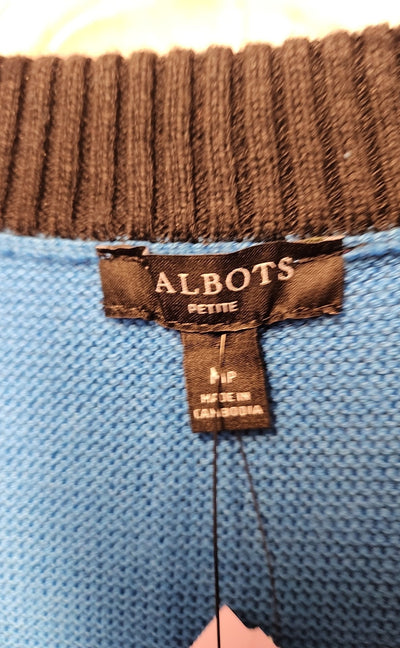 NWT Talbots Women's Size M Petite Blue Cardigan