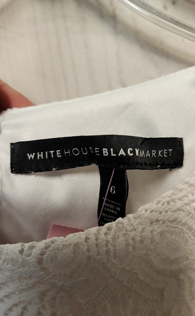 White House Black Market Women's Size 6 White Sleeveless Top
