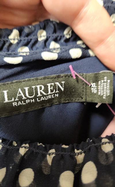 Lauren by Ralph Lauren Women's Size XL Navy Short Sleeve Top