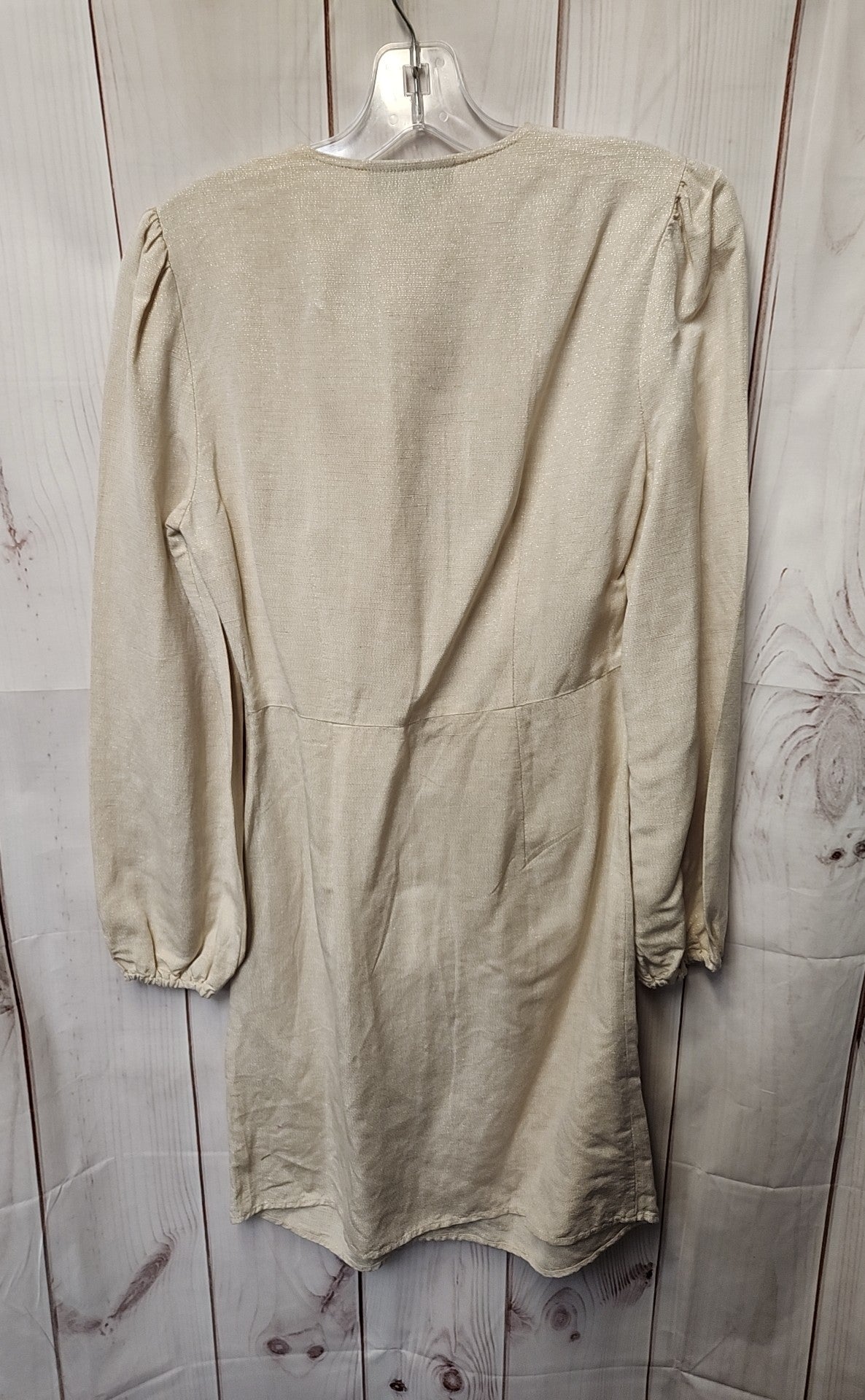 INC Women's Size S Beige Metallic Dress