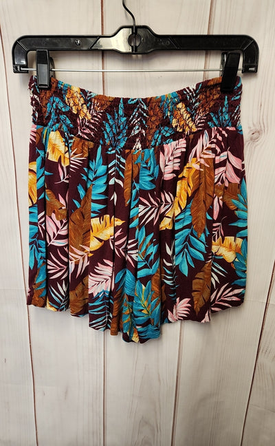 Arizona Women's Size M Maroon Floral Shorts
