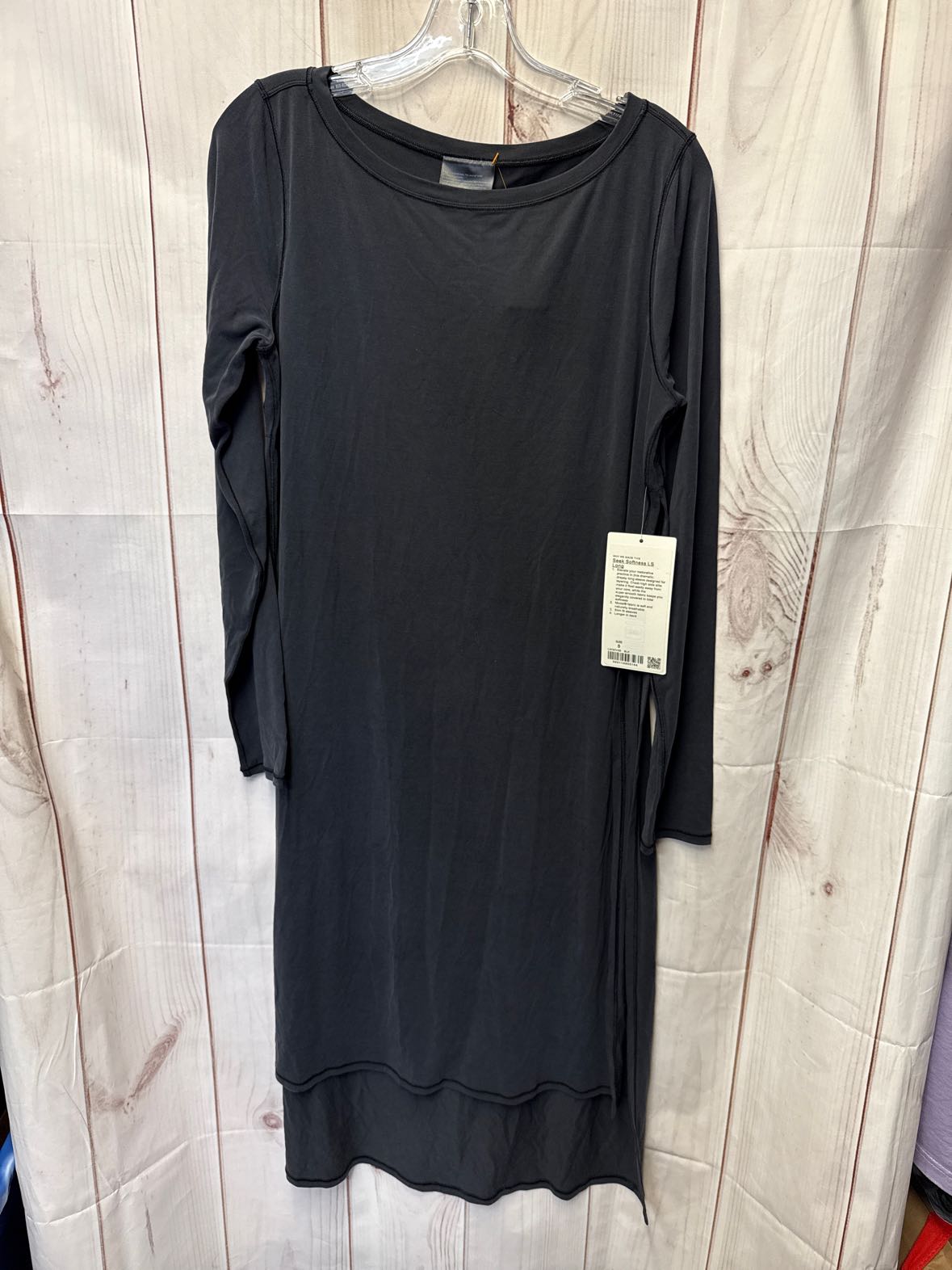 NWT Lululemon Women's Size 8 Black Seek Softness Long Sleeve Tunic Top