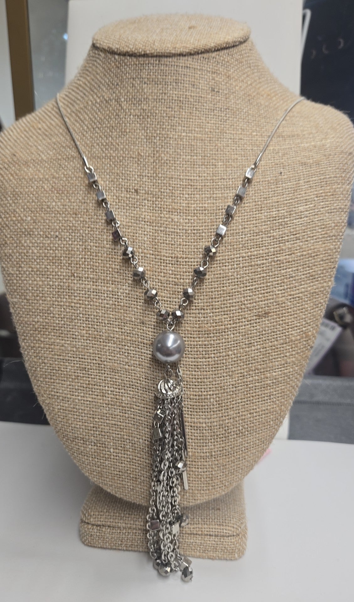 Silver Tassel Necklace