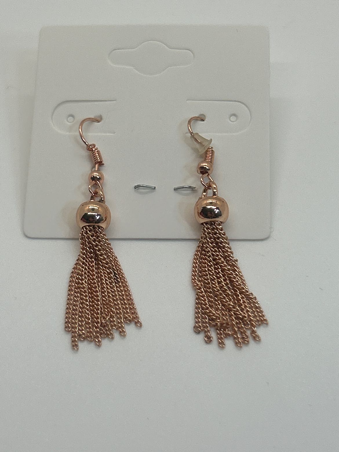 Rose Gold Tassel Earrings