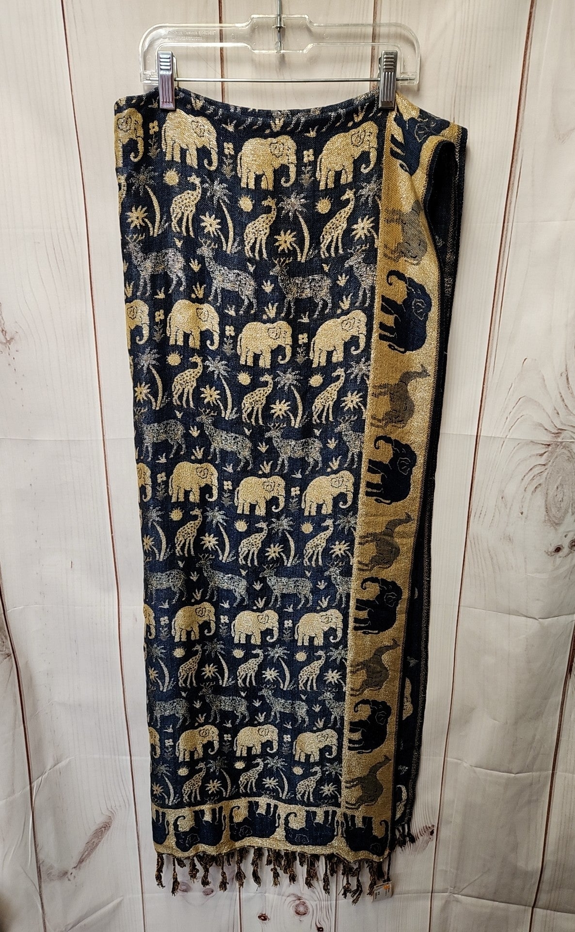 Blue & Gold Dress Scarf