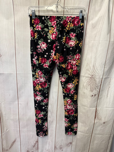 Bobbie Brooks Women's Size M Black Floral Leggings