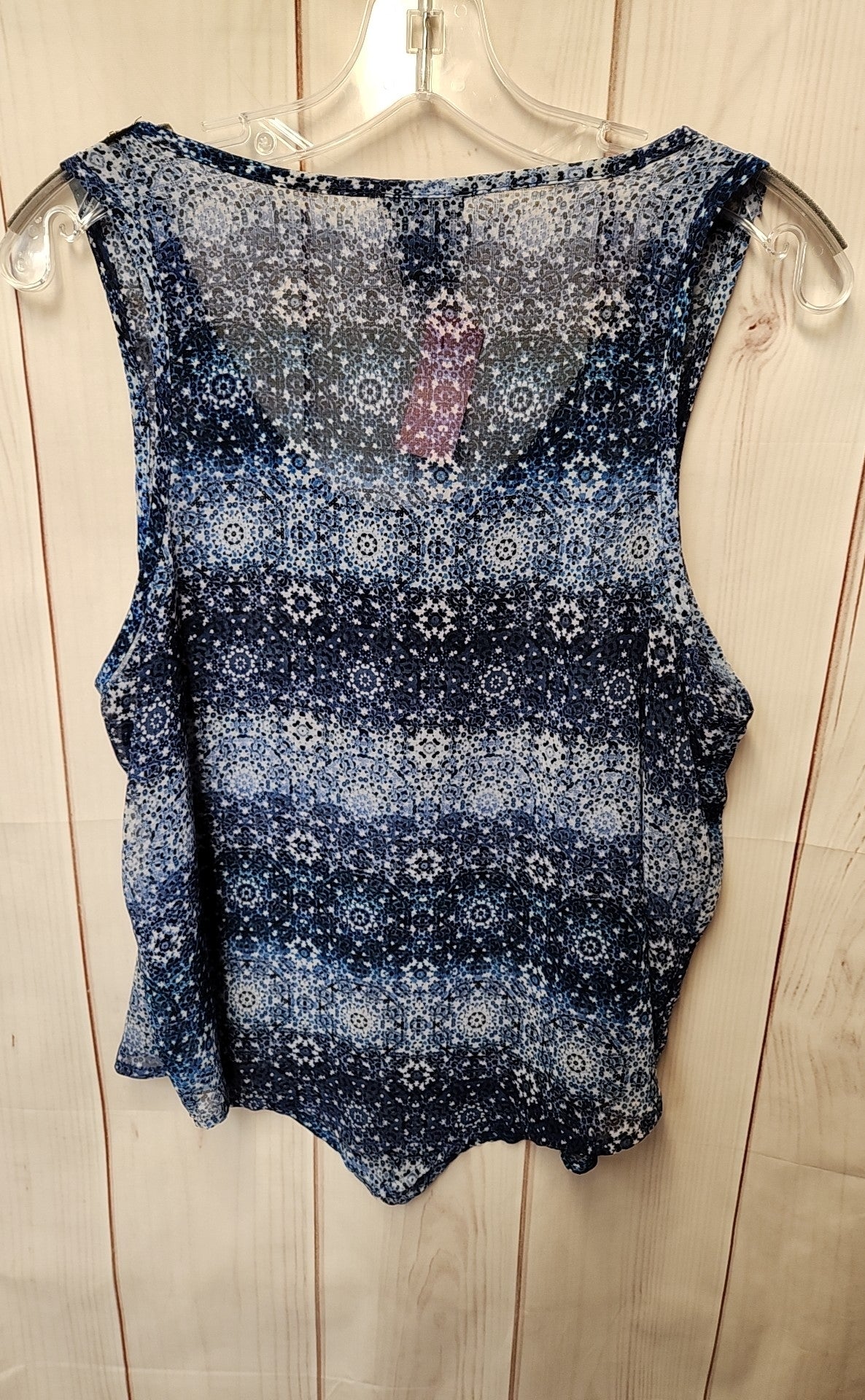 Stoosh Women's Size L Blue Sleeveless Top