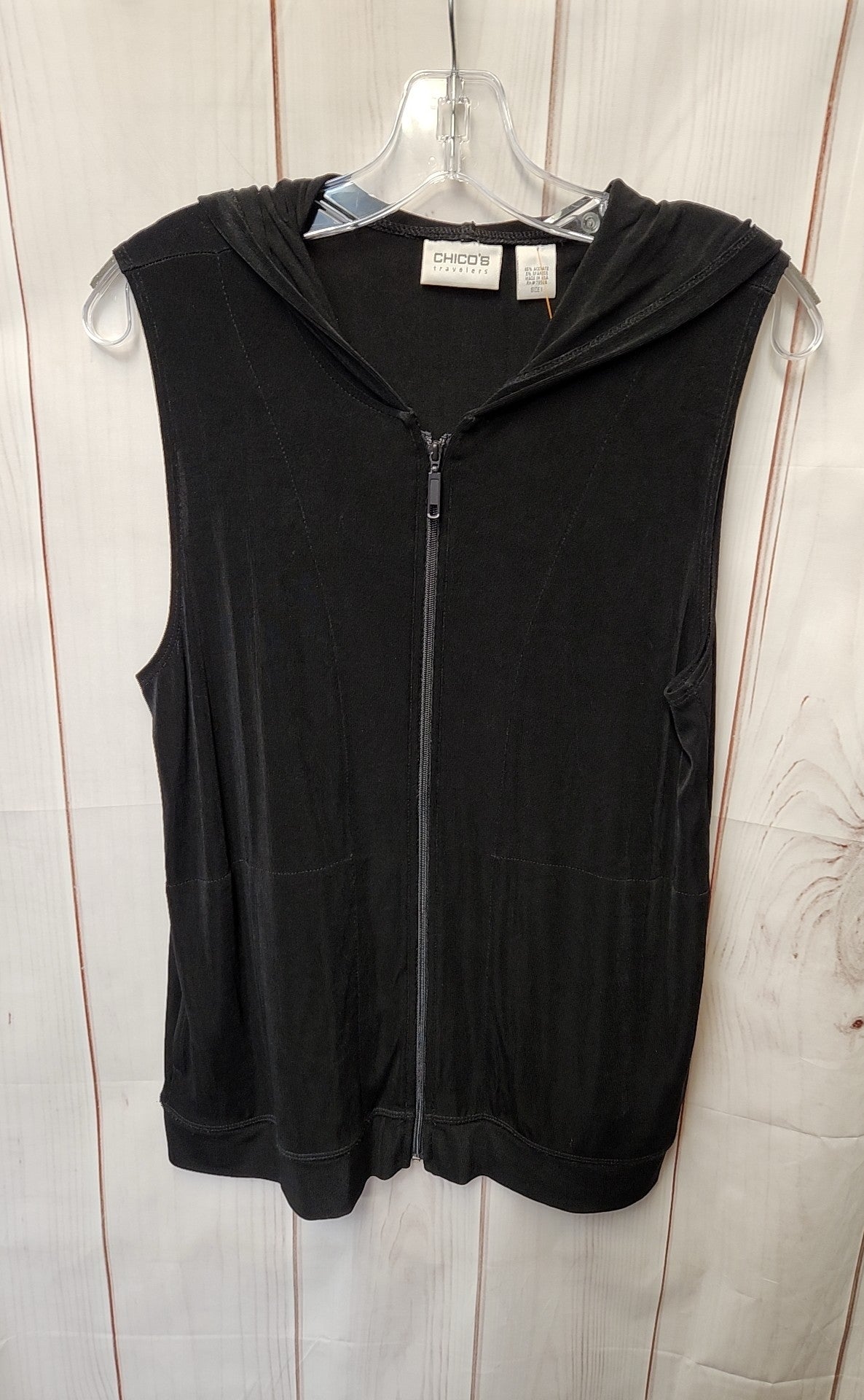 Chico's Travelers Women's Size 1 = US M Black Vest