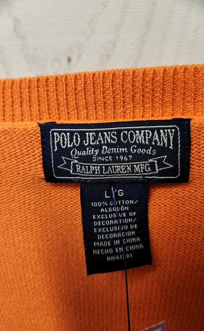 Polo Jeans Co Women's Size L Orange Sweater