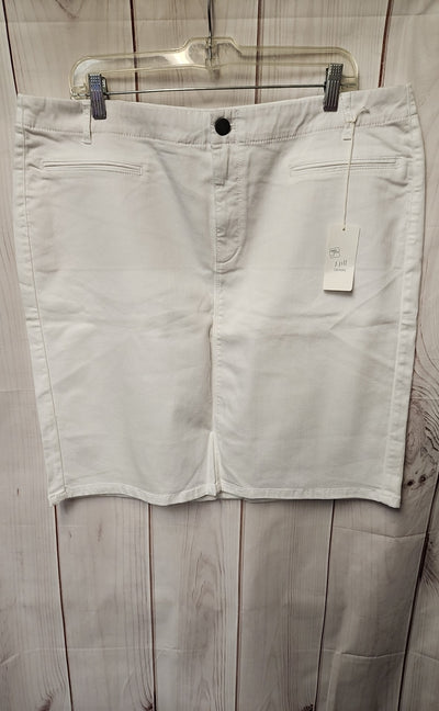 NWT J Jill Women's Size 18 White Skirt