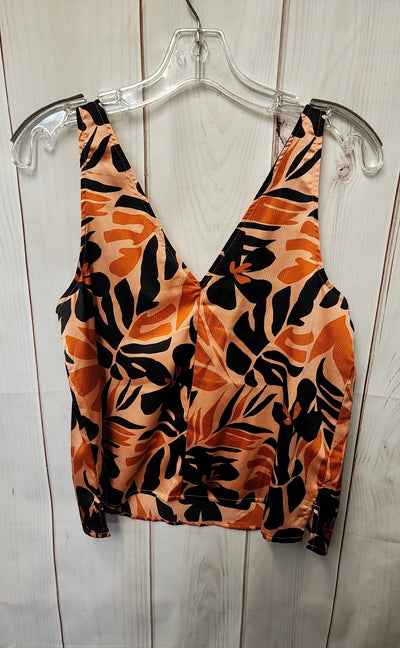 Old Navy Women's Size S Orange Floral Sleeveless Top
