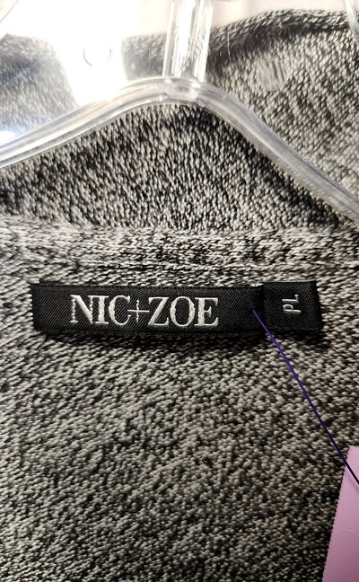 Nic & Zoe Women's Size L Petite Gray Cardigan