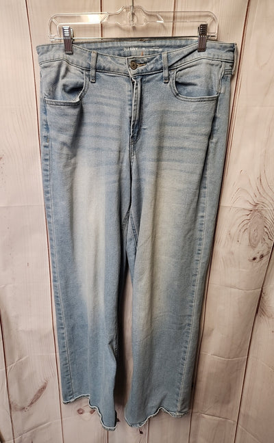 Old Navy Women's Size 31 (11-12) Blue Jeans High Rise WOW Wide Leg
