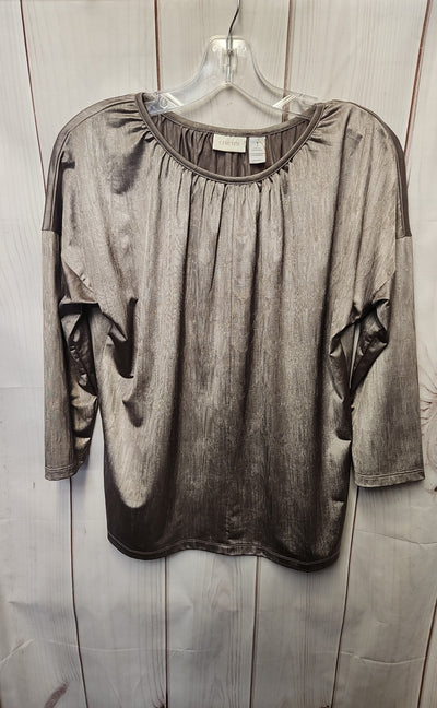 Chico's Women's Size 1 = US M Gold Long Sleeve Top