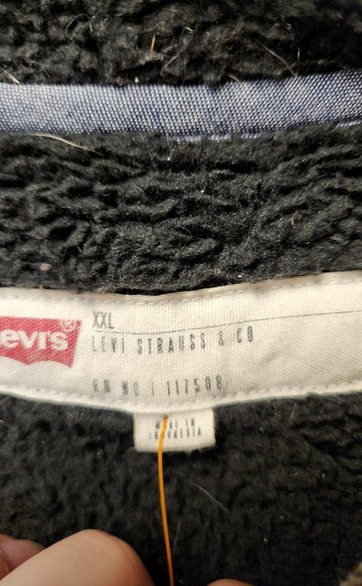 Levis Men's Size XXL Gray & Black Full Zip Hooded Sweatshirt