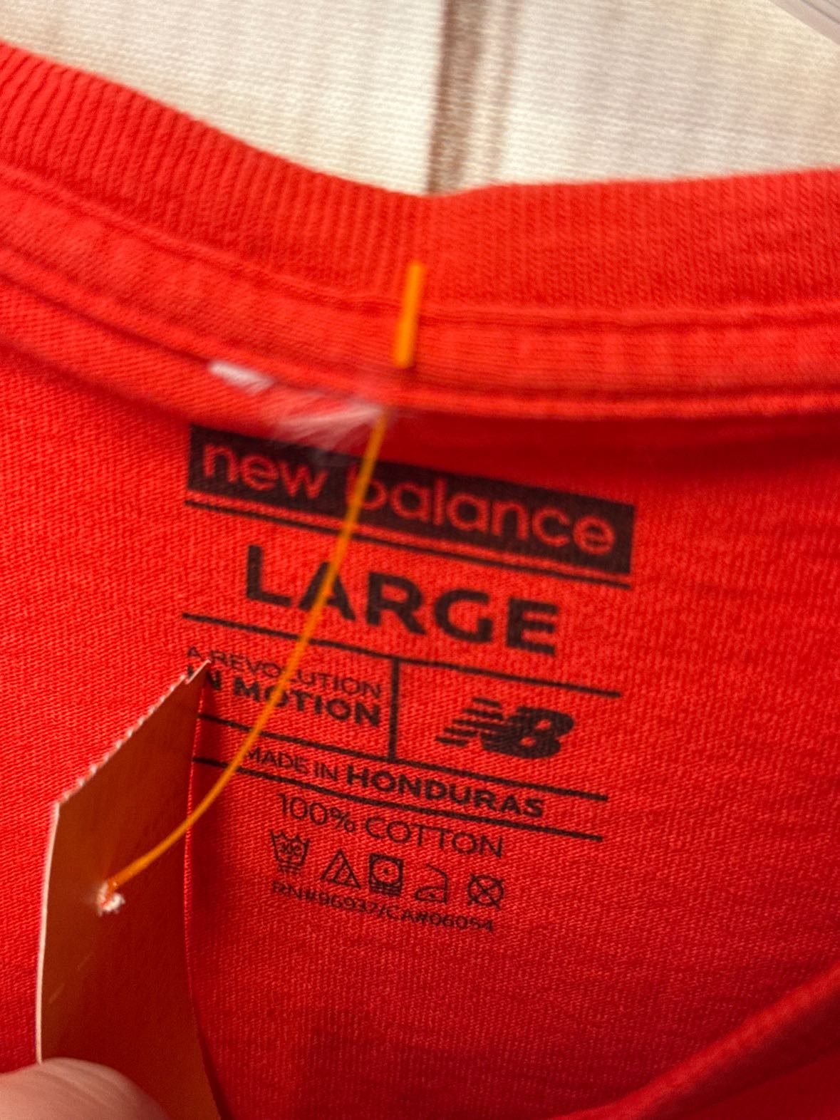 New Balance Women's Size L Red Short Sleeve Top