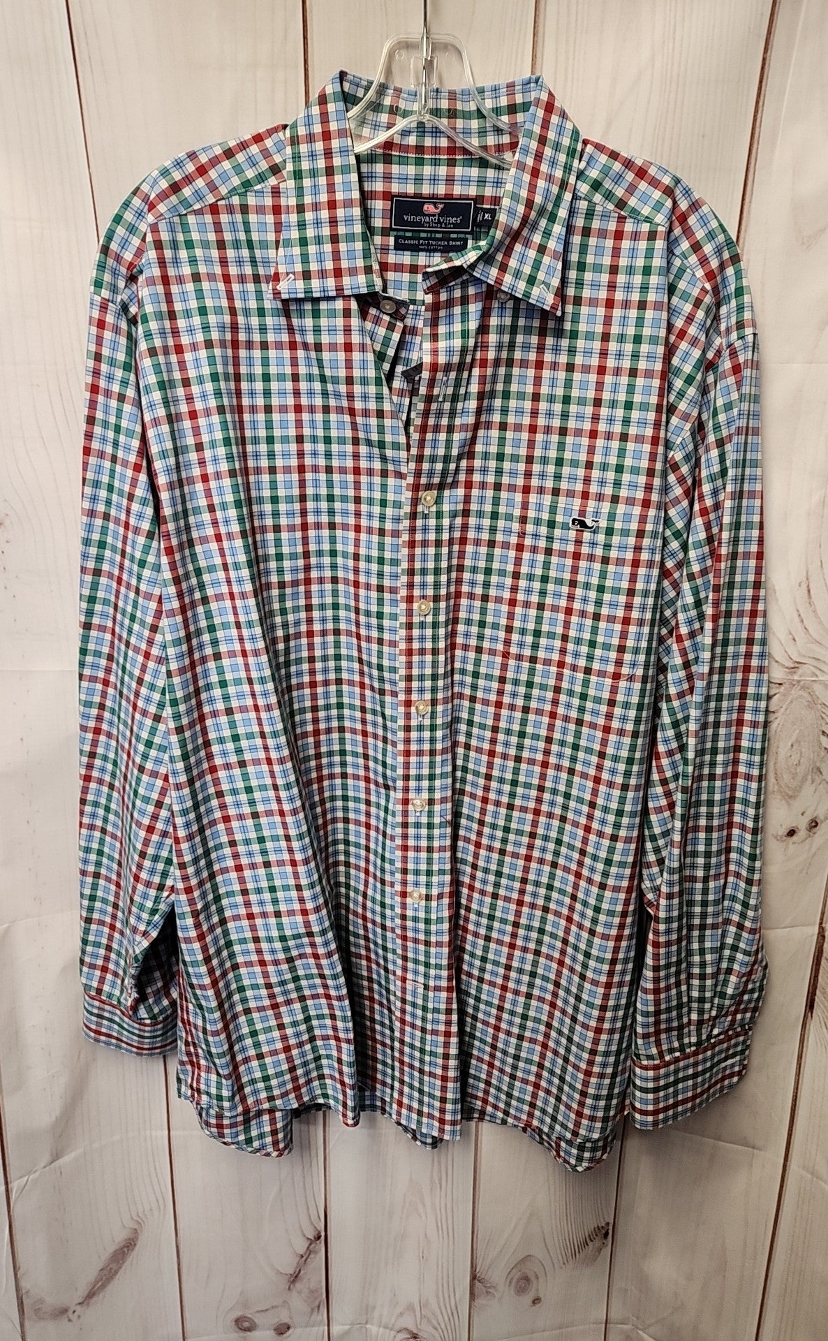 Vineyard Vines Men's Size XL Blue & Green Shirt