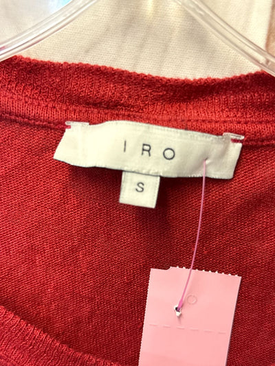 Iro Women's Size S Red Short Sleeve Top