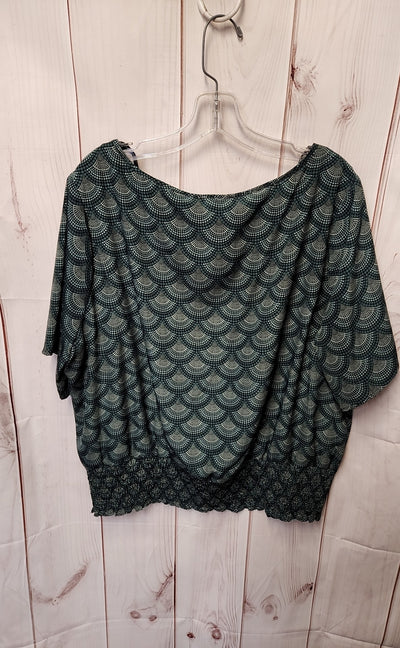 Michael Kors Women's Size 1X Green Short Sleeve Top