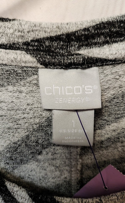 Zenergy - Chico's Women's Size 1 = US M Gray Animal Print Sweatshirt