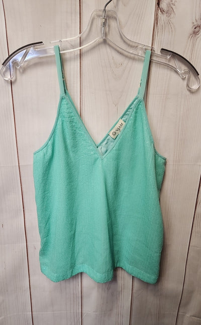 Viam Women's Size XS Green Sequined Sleeveless Top