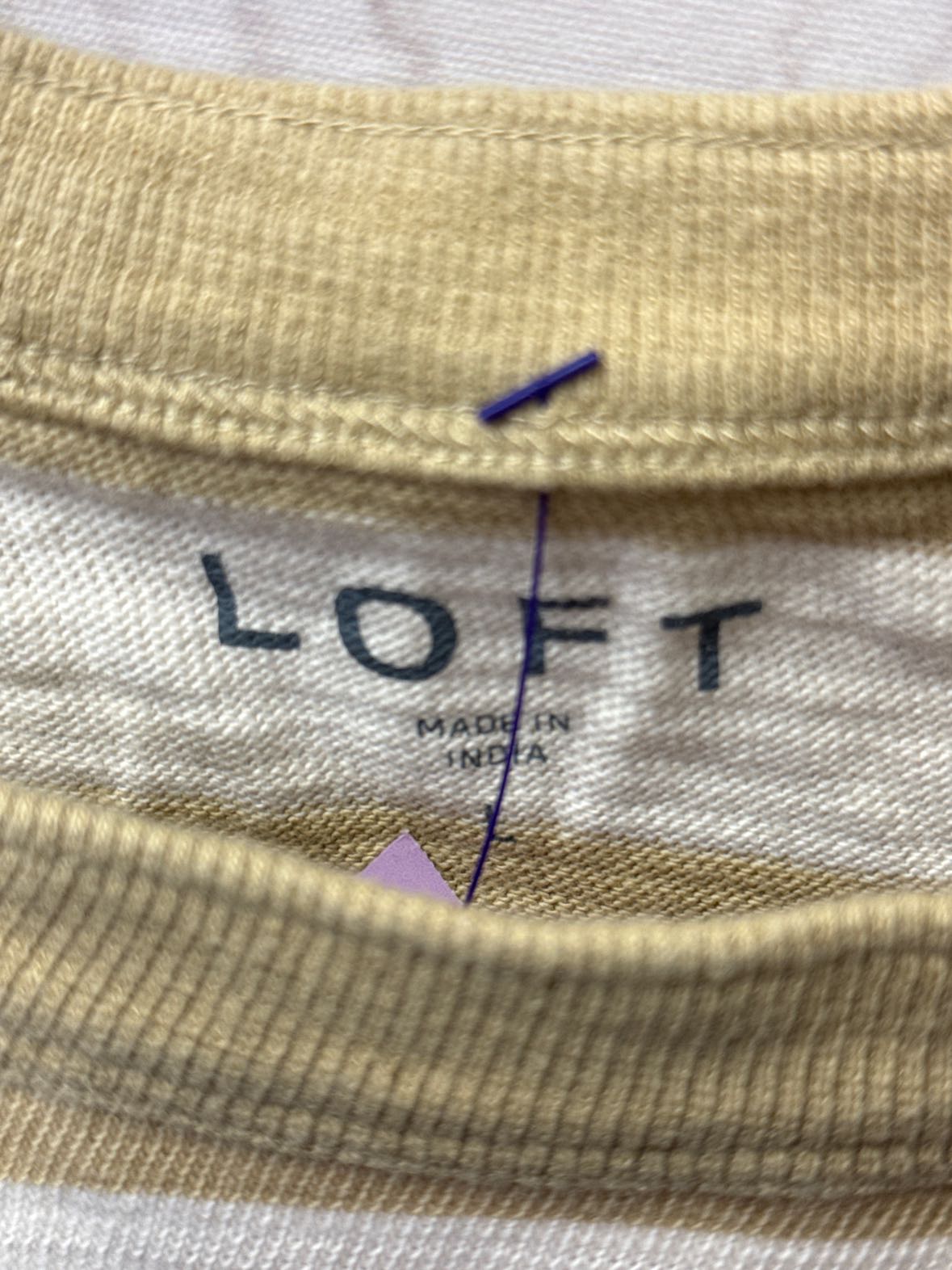 Loft Women's Size L Beige Sleeveless Top