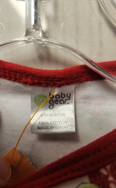 NWT Baby Gear Girl's Size 9-12 Months White Bodysuit