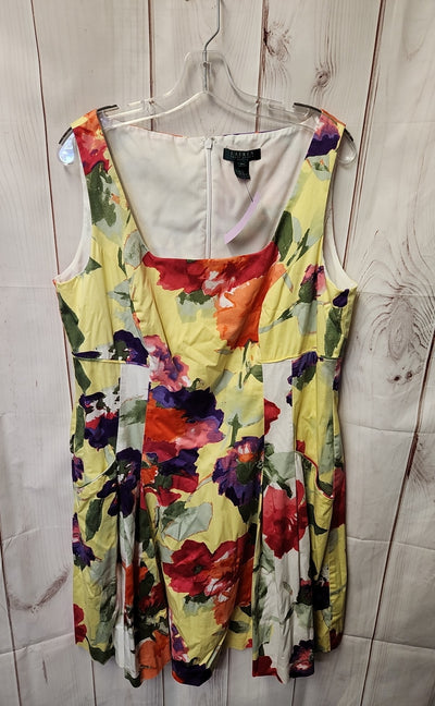 Lauren by Ralph Lauren Women's Size 16 Yellow Floral Dress